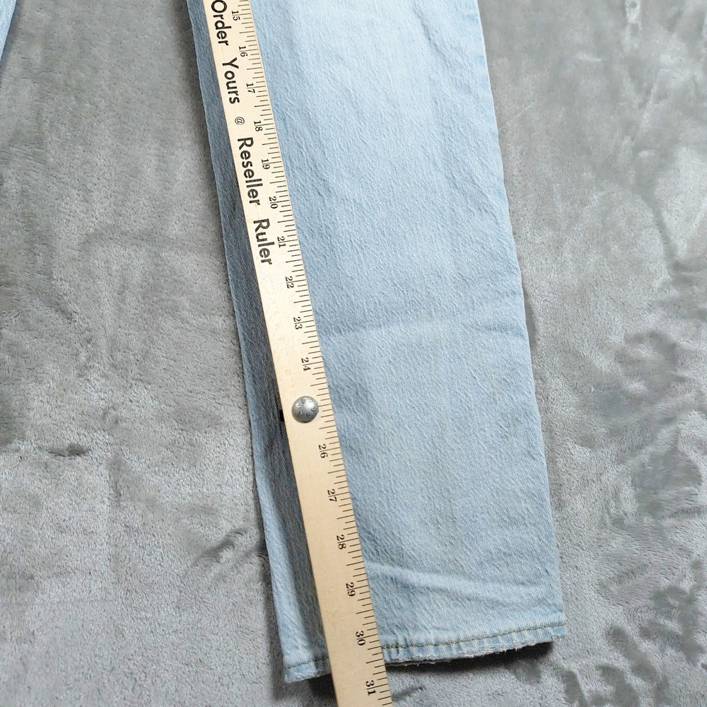 Levis 511 Premium Jeans Mens 30x30.5 Light Wash Slim Denim Cotton Distressed - Picture 11 of 16
